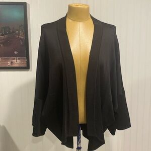 St. John knit black jacket with sparkle threads. Size L ( very generous)